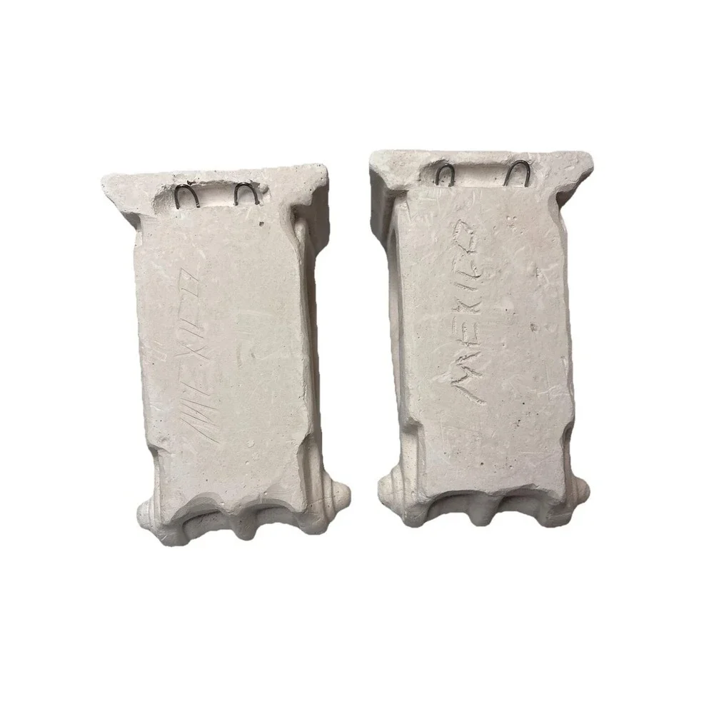 Handmade Pair of Ornate Heavy Plaster‎ Drapery Corbels Made in Spain